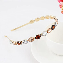 Tiara for Women Elegant Baroque Crystal Rhinestone Headband Colorful Wedding Floral Crown