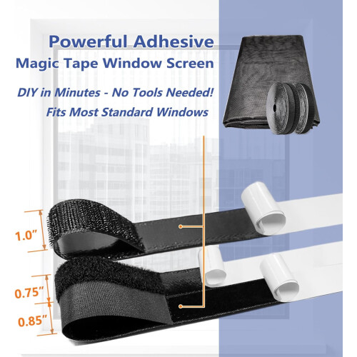 DIY Window Screen Replacement Kit with SelfAdhesive Mesh for Mosquito and Insect Blocking  Black 1