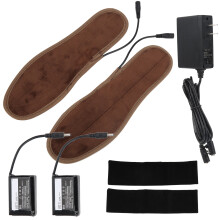 Electric Shoe Pads For Winter Warmth, USB Rechargeable Heated Insoles With Cable, Odor Resistant Heating Inserts For Men Women (Size 39-40)