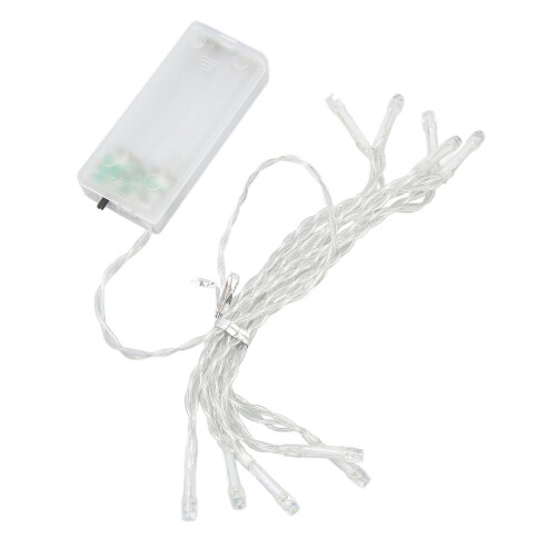 Fairy Lights, 10PCS Battery Operated 1.5 Meter String Lights With Clear Wire, Timer Function For Indoor Use, Warm White 1