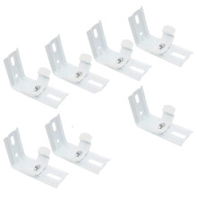 Vertical Blind Headrail with 20 White Bracket Clips for Secure Slat Positioning and Easy Installation