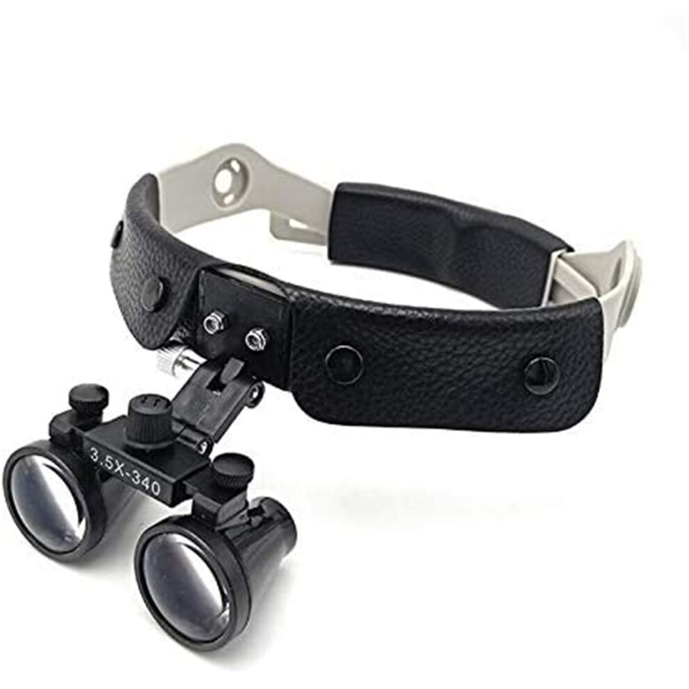 Light Headband Magnifier With Adjustable Led Hands Magnifying Headset For Dental And Jewelry Work 3.5X Binocular