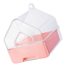 Bird Bath for Cage with Easy Clean Drawer, Transparent Hanging Parrot Bath Tub for Lovebirds