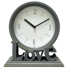 Vintage Desk Clock 6.5 Inch Silent Quartz Retro Design for Living Room Bedroom Office White