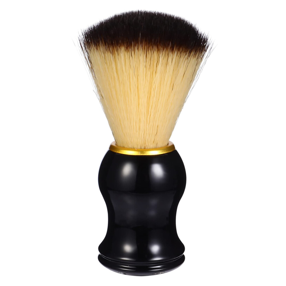 TwoColor Foaming Shaving Brush with Wooden Handle for Men's Wet Shave and Beard Care