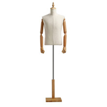 Adjustable Female Mannequin Dress Form with Wooden Tripod Stand for Sewing and Clothing Display