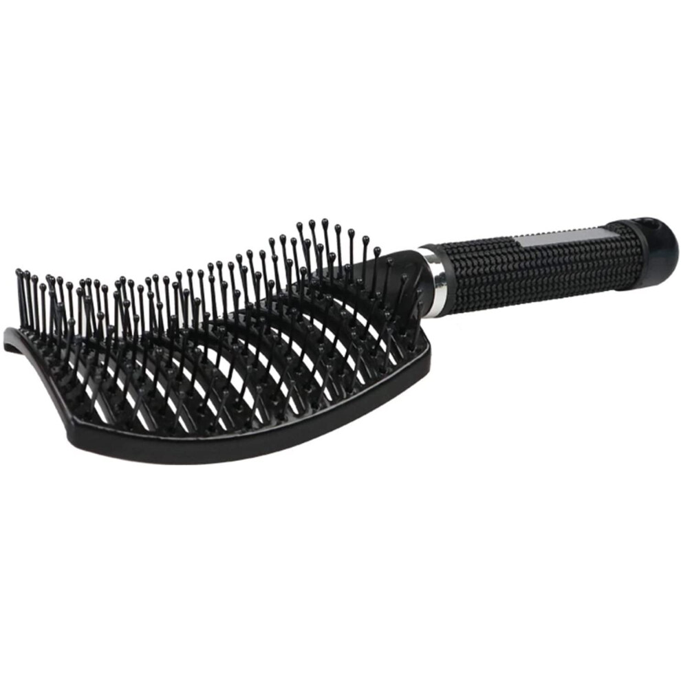 Black Hair Brush For Women With Gentle Scalp Massage, Antistatic Detangling For Wet And Curly Hair,