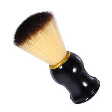 Nylon Shaving Brush with Lightweight Wooden Handle for Comfortable Men's Beard Grooming Travel Size