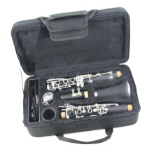 Beginner Bb Clarinet with Case, Smooth Nickel‑Plated Keys, Clear Tone, Durable ABS Body