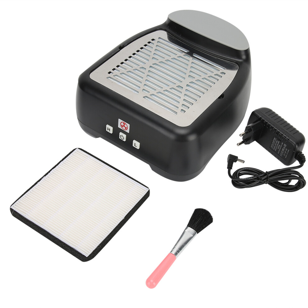 Powerful Suction Nail Dust Collector Machine, Electric Nail Fan Vacuum with Reusable Filters Adjustable Suction Low Noise Nail Salon Dust Extractor