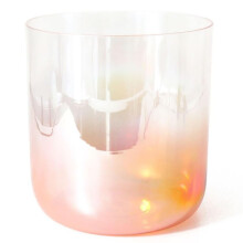 7 Inch 432Hz Quartz Crystal Singing Bowl F Note Heart Chakra with Striker and ORing for Meditation