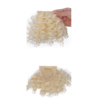 Clip In Bangs for Women, Natural Curly Synthetic Hair Bangs, Heat Resistant Fiber, 2PCS Black