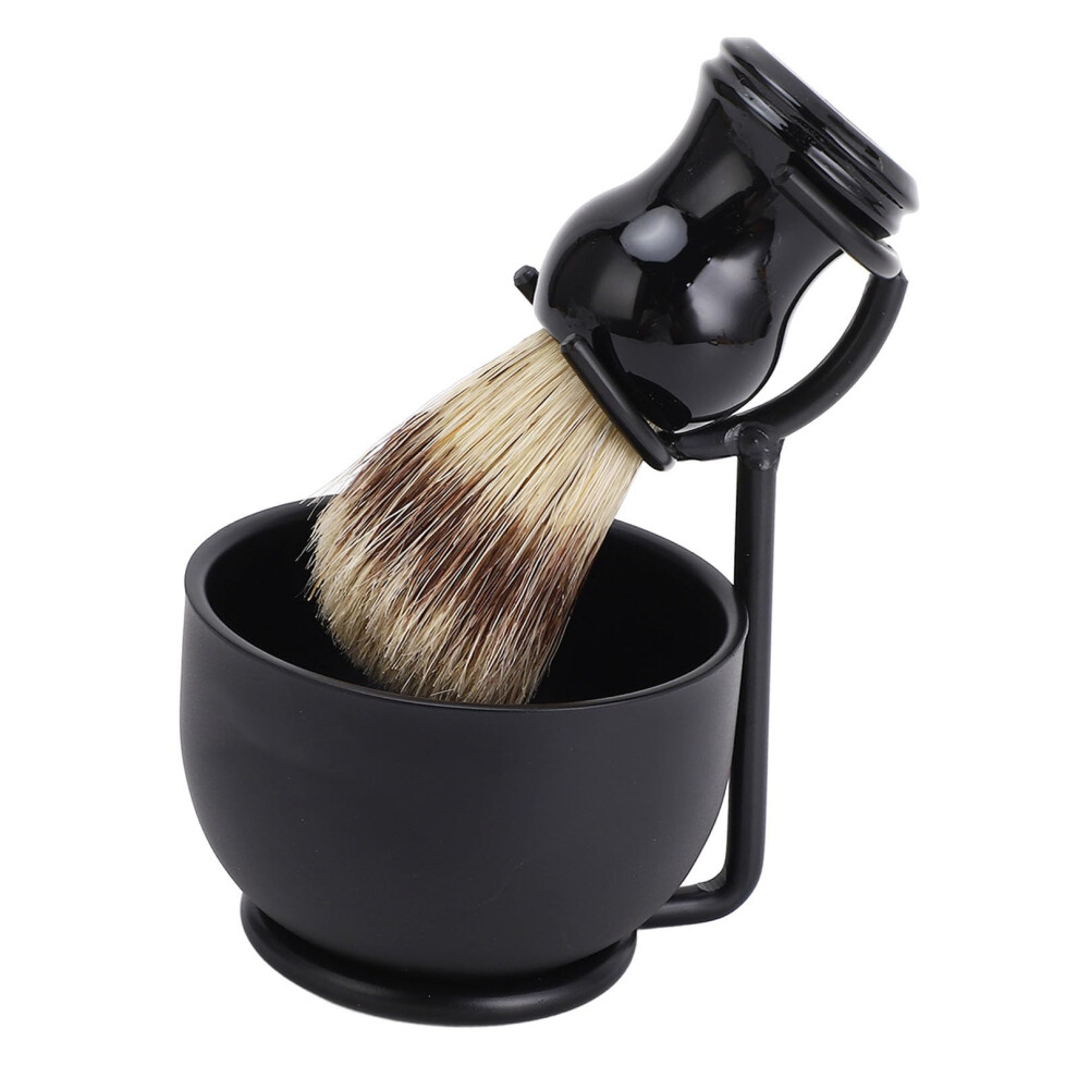 Shaving Brush Set 3 in 1 Wet Shaving Kit with Bowl and Brush for Men, NonSlip Stand, Rich Lather