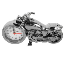 Vintage Motorcycle Alarm Clock Black Gold Retro Quartz Desk Clock with Alarm for Home Decor