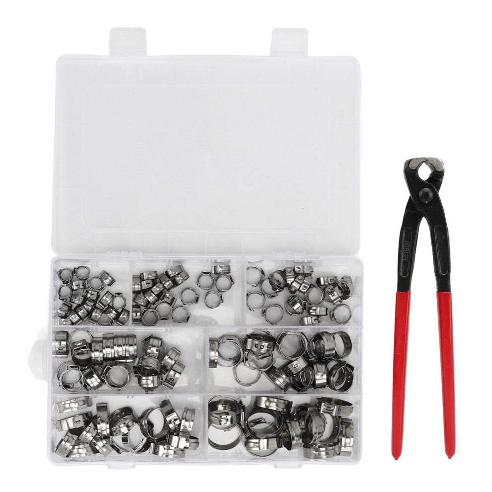 Rust And Corrosion Resistant Hose Clamp Set Stainless Steel Sturdy And Durable With Pliers For Marine Automotive Applications 9138057380231