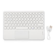 Bluetooth Keyboard With Touchpad For iPad iPhone Tablets Multi Device Switching Wireless Mini Keyboard Rechargeable Compatible With Windows Mac