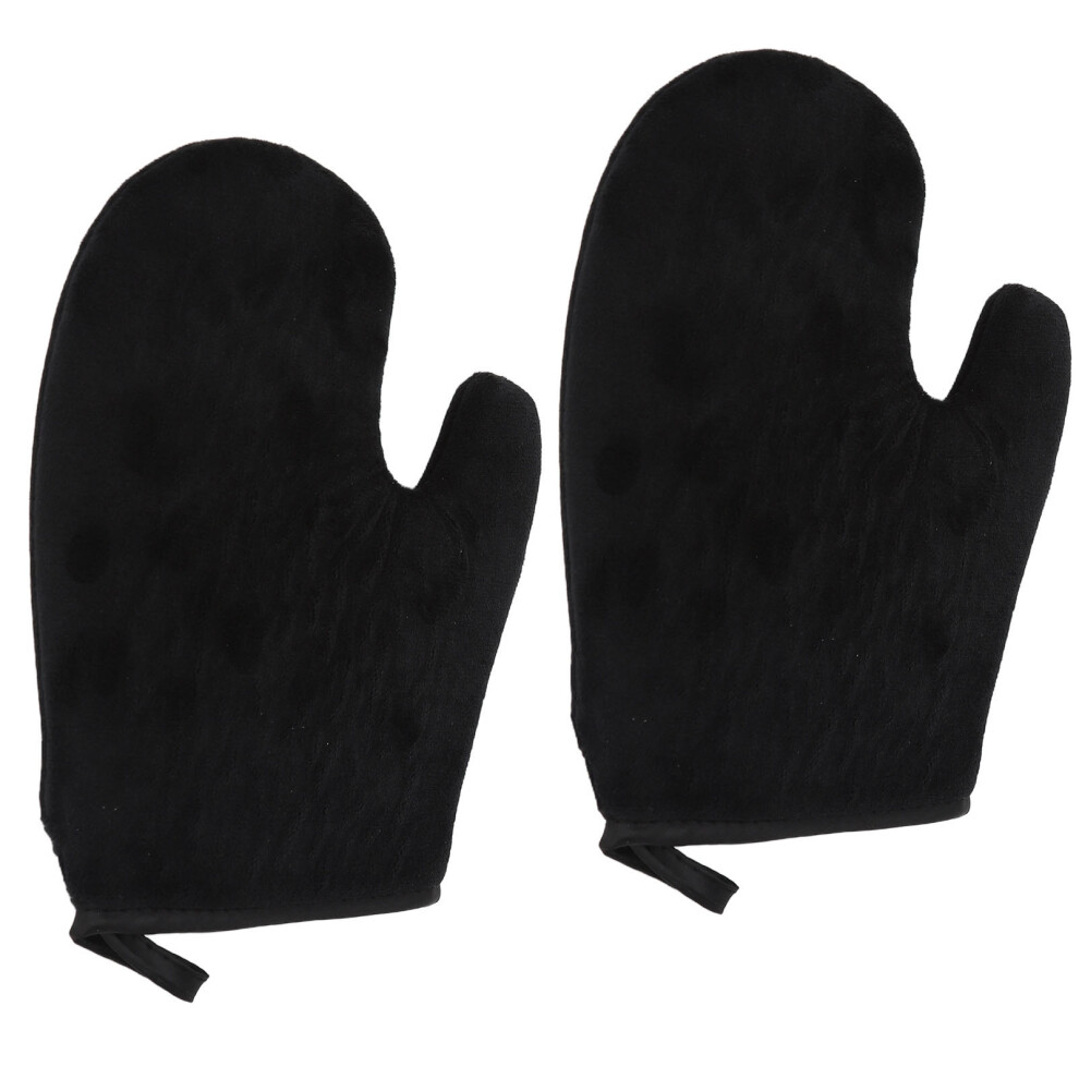 Soft Flocking Tanning Glove Self Tanner Applicator with Waterproof Layer, Convenient and Controlled Application Reusable Tanning Mitt for Even