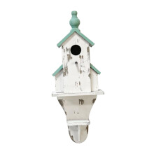 Rustic Wooden Birdhouse for Garden, WeatherResistant Outdoor Nest Box, Easy Wall Mount 6.69x4.33x18.11 Inch