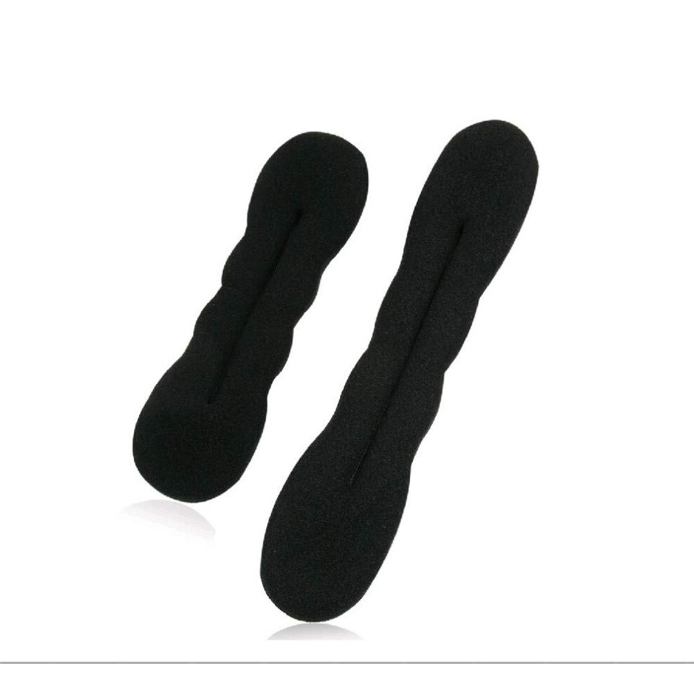 2PCS Velvet Sponge Hair Bun Maker Set for Women, Quick Neat Donut Bun Styling Tool