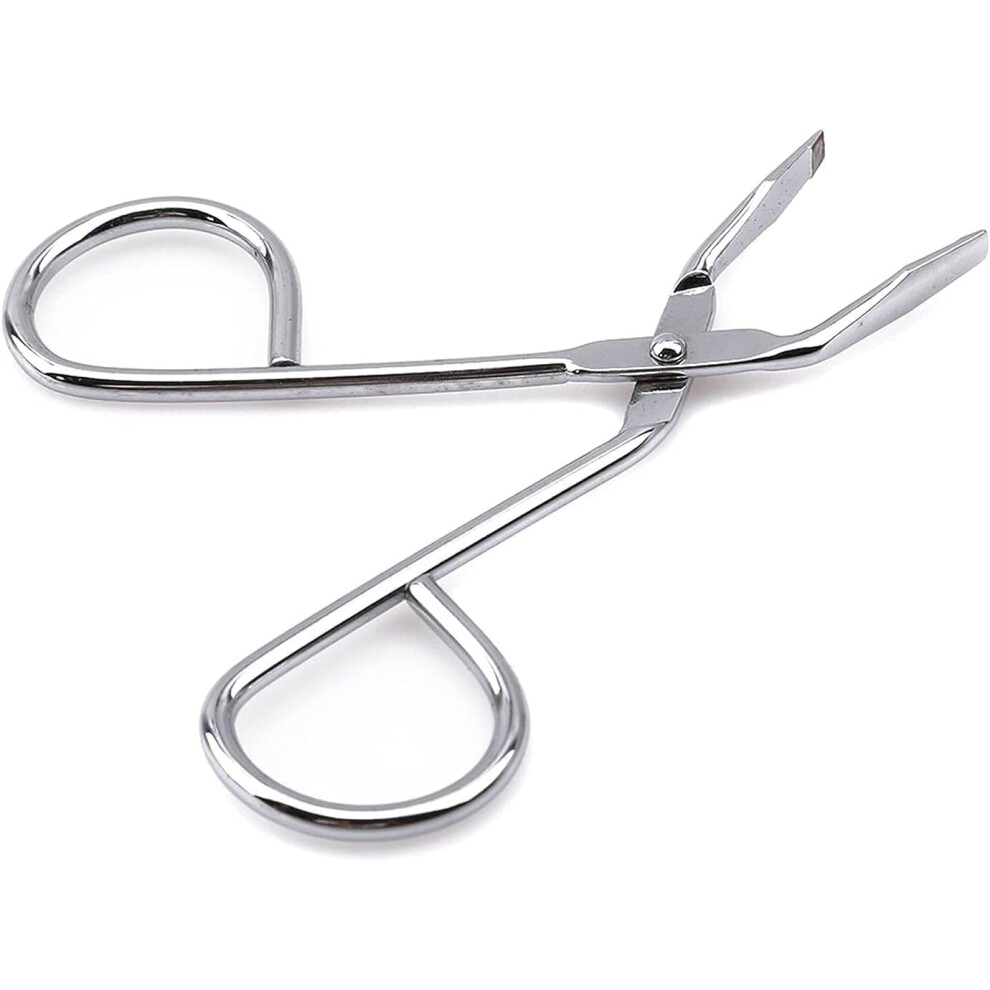 Eyebrow Scissors and Stainless Steel Tweezers for Precision Hair Removal with Flat Tip Design
