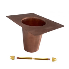 Copper Rain Chain Gutter Adapter with Brass Bolts for Easy Outdoor Installation