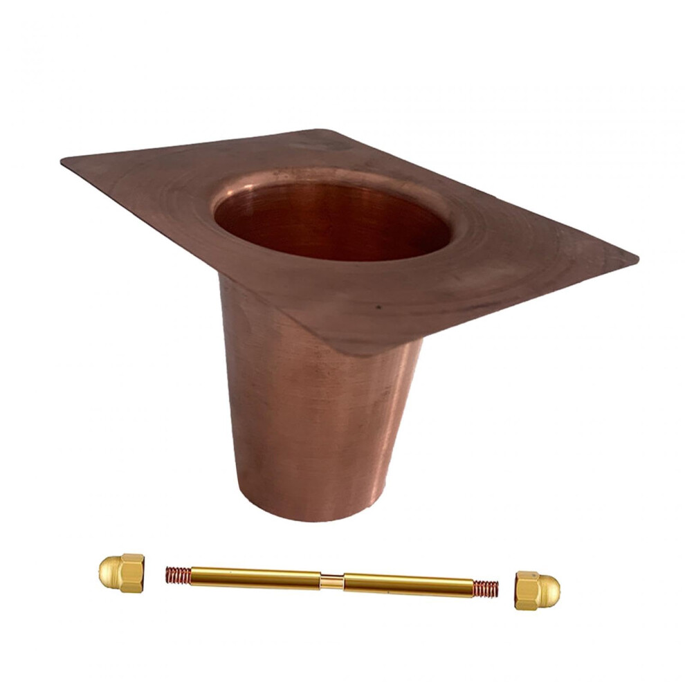 Copper Rain Chain Gutter Adapter Installer For Downspout, Universal Outdoor Rainwater Guide 9174973408499