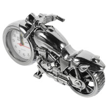 Vintage Motorcycle Alarm Clock Black Gold Retro Design Quartz Timekeeping Gift for Home Decor