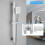 Wall Mounted Adjustable Shower Head Holder Bracket Chrome ABS for Bathroom Hand Shower 3