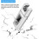 Adjustable Wall Mounted Shower Head Holder with 360 Rotation Chrome ABS Handheld Bracket 5