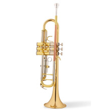Professional B Flat Trumpet with Phosphor Copper Tube and Responsive Piston for Warm Bright Tone