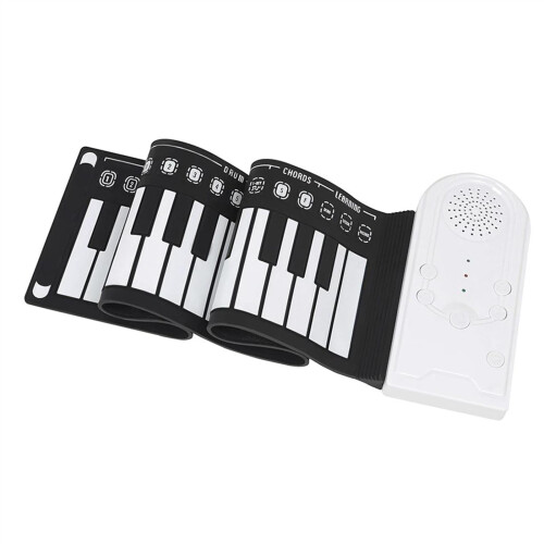 49 Key Roll Up Piano Keyboard Foldable Silicone Electronic Piano with MultiMode Sound Control