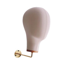 Mannequin Head Display Stand Wall Mounted for Hats and Wigs SpaceSaving Holder Style D