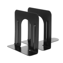 Heavy Duty Metal Bookends with NonSkid Base for Desk and Shelf Organization