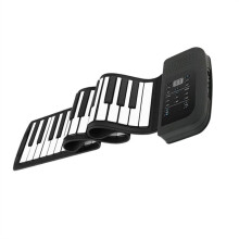 61Key Foldable Silicone Keyboard Piano with 128 Rhythms and 140 Timbres for Students