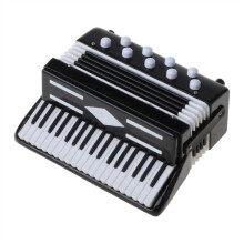 Mini Musical Instrument Model 1/12 Wooden Accordion Miniature Musical Instruments Model Decorative Ornaments Ref: 2567