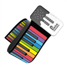 49 Keys Roll Up Piano Keyboard with Built‑in Speaker, Foldable Digital Piano for Beginners and Travel