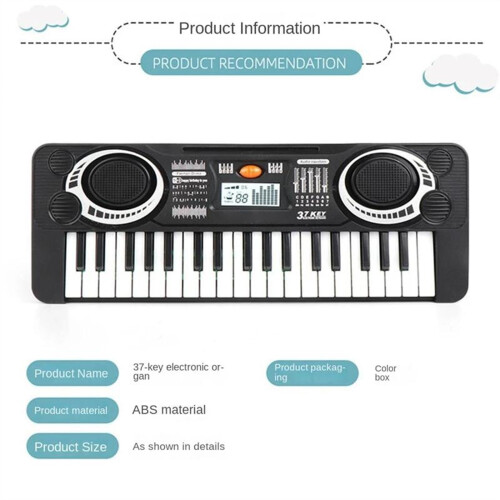 37 Key Electronic Keyboard Piano for Beginners, Compact Portable Design with Dual Mode Switch 1