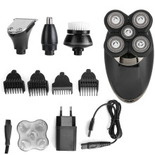 Rotating Blade Electric Shaver For Men, 5 In 1 Waterproof Head Shaver With Led Display And Usb Charging, Multifunctional Grooming Kit Including Hair