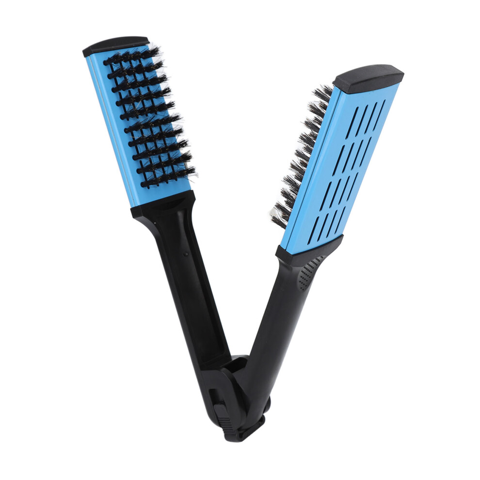 Innovative Hair Straightening Double Brush, Hollow Breathability Clamp Comb For Detangling And Smoothing, High Temperature Resistant Wear Resistant