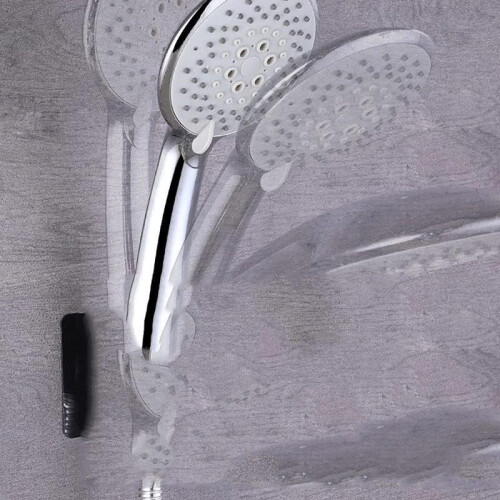 Adjustable Shower Head Holder Chrome Wall Mount Drill Strong Adhesive Bathroom Bracket 2