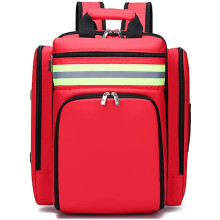 First Aid Kit Bag Waterproof Oxford Emergency Medical Backpack with Multiple Storage Pockets Red