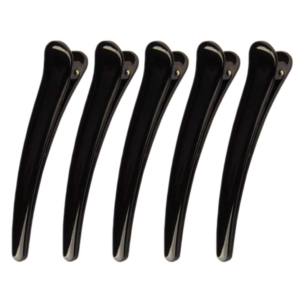 Black Hair Sectioning Clip With Nonslip Alligator Grip For Salon Styling, Plastic