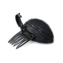 Hair Volume Cushion and Puff Pad Set, Invisible Bouffant Base Sponge Clip for Women, Black/Coffee