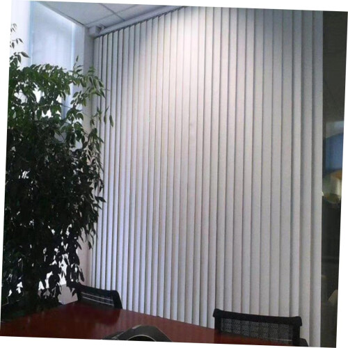 4pcs White Vertical Blind Replacement Slats for Sliding Door Windows, Adjustable Length, Easy Install 1