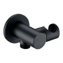 Shower Head Holder Matte Black Solid Brass Wall Mount Handheld Shower Bracket Durable Design
