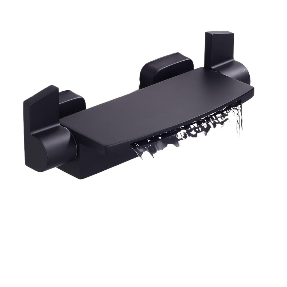 Modern Minimalist Bathtub Faucet With Waterfall Spout Hot Cold Mixer Tap Chrome Black Gold 9174973418481