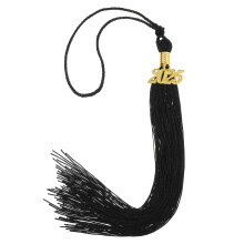 2025 Black Graduation Cap Tassel with Detachable Gold Year Charm, Elegant Keepsake for Ceremony