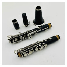 17 Keys B Flat Student Clarinet for Beginners, Durable Bakelite Body, Nickel Silver Keys, Protective Case