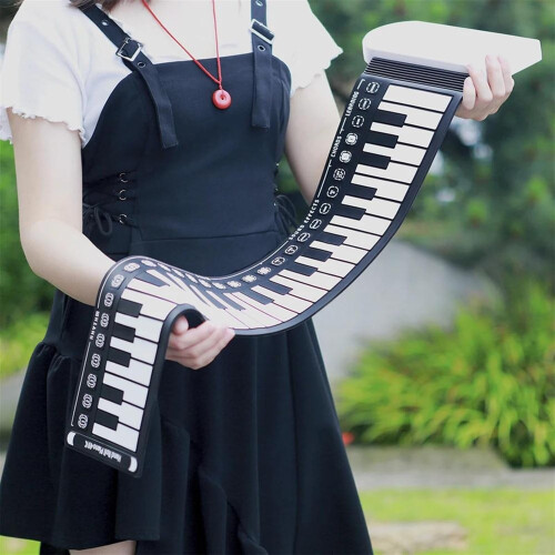 49 Keys Foldable Electronic Piano Keyboard with Realistic Key Touch and MultiLevel Rhythm Control 1