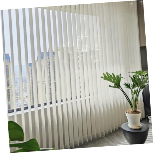 4pcs Vertical Blind Replacement Slats White Adjustable Light Control for Sliding Doors and Windows 2